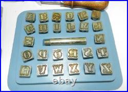 Lot Craftool Leather Tools Stamps Punches Ruby Cutter Alphabet Snap Rivet Set