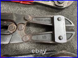 Lot of 7 Various Bolt Cutters HK Porter HKP Ace Anvil Cr-Mo Sizes 14 18 24 42
