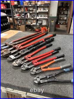Lot of 7 Various Bolt Cutters HK Porter HKP Ace Anvil Cr-Mo Sizes 14 18 24 42
