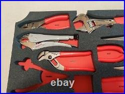 Lot of 8 Snap On Tools (Pliers, Adjustable Wrench, Cutter)