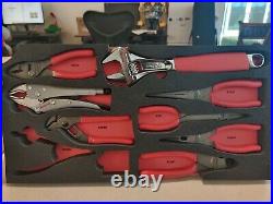 Lot of 8 Snap On Tools (Pliers, Adjustable Wrench, Cutter)