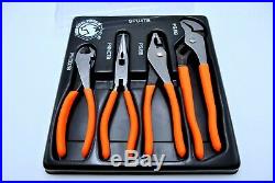MATCO TOOL SPU4TB 4pc Universal Plier Set Needle Nose Cutters Slip Groove Joint