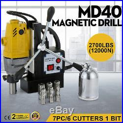 MD40 Magnetic Drill Press 7PC 1 HSS Cutte Set Annular Cutter Kit 1100W Precise