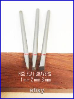 MICHAEL LEE'S TOOL'S 3mm X 2.5 HSS Gravers Set Of 6 Sharpened Graver's