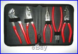 Mac Tool Set 5 Pieces with Zip Case Needle Nose, Pliers Kit and Wire Cutter EUC