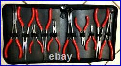 Mac Tools 10-PC Long Reach RED Pliers Cutters Angle Straight Hose P301756 Set