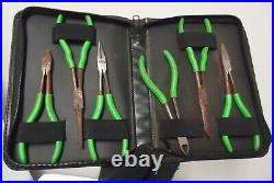Mac tools pliers set green nose pliers, grippers, duck bill cutter with case
