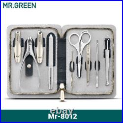 Manicure Pedicure Set Professional 12 in 1 Stainless Steel Nail Cutter Kit Tools