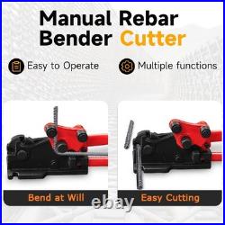 Manual Rebar Bender and Cutter Tool Set 3/4 Bender & 5/8 Cutter for #5 #6