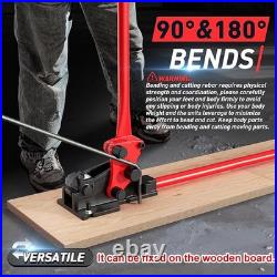 Manual Rebar Bender and Cutter Tool Set 3/4 Bender & 5/8 Cutter for #5 #6