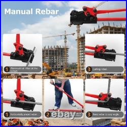 Manual Rebar Bender and Cutter Tool Set 3/4 Bender & 5/8 Cutter for #5 #6