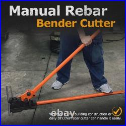 Manual Rebar Bender and Cutter Tool Set Bender & 5/8 Cutter for #5 #6
