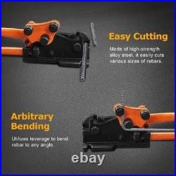 Manual Rebar Bender and Cutter Tool Set Bender & 5/8 Cutter for #5 #6