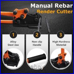 Manual Rebar Bender and Cutter Tool Set Bender & 5/8 Cutter for #5 #6