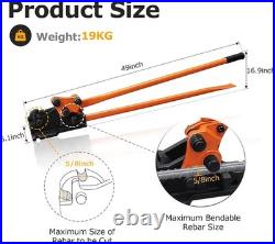 Manual Rebar Bender and Cutter Tool Set Bender & 5/8 Cutter for #5 #6