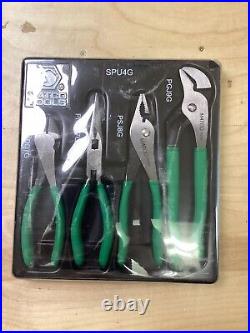 Matco SPU4G Diagonal Cutter Long Nose Slip and Grove Joint Pliers withtray Green