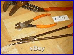 Matco Tools 3 Piece 16in Adjustable Jaw, 16in Needle Nose Pliers, 7in Cutters