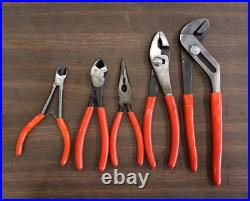 Matco Tools 5-Piece Pliers/Cutters/Channel Lock Set Orange Great Condition