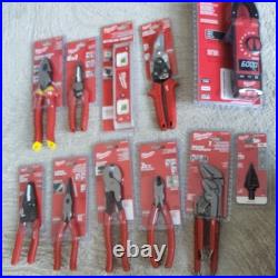 Milwaukee 11 Piece Hand Tool Set Wire Stripper + Level + Snips + Cutting Pliers