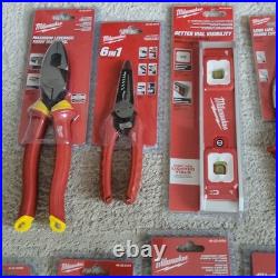 Milwaukee 11 Piece Hand Tool Set Wire Stripper + Level + Snips + Cutting Pliers