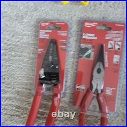 Milwaukee 11 Piece Hand Tool Set Wire Stripper + Level + Snips + Cutting Pliers