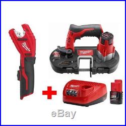 Milwaukee 12V Cordless Sub Compact Band Saw Copper Tubing Cutter Combo Tool Set