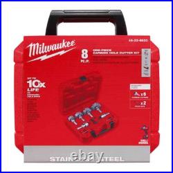 Milwaukee 49-22-8620 One Piece Durable Carbide Hole Cutter Set 8 PC Brand New