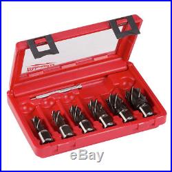 Milwaukee 49228400 6-Piece Annular Cutter Set with Ejector Pin and Case New