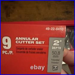 Milwaukee 9-PC Annular Cutter Set High Speed Steel 2 Depth 49-22-8410