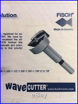 NEW FISCH Wave Cutter Forstner Bit Set, 15 of 16 piece (1-3/4 missing)