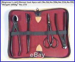 NEW KANESHIN Bonsai Tool 4 Item 1 Set No. 173 Cutter Scissors Tweezers Japan F/S