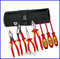 NEW KNIPEX 7PCS Set 1000V Insulated Pliers Cutters Screwdrivers