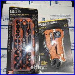 NEW! Klein Tool Bundle 65400 Pass Through Socket Set & 63625 MC Cable Cutter