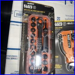 NEW! Klein Tool Bundle 65400 Pass Through Socket Set & 63625 MC Cable Cutter