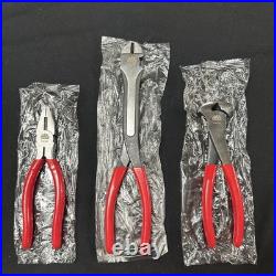 NEW MAC TOOLS 3-Piece Long/Short Pliers Set Cutters Dykes Curved reach Specialty