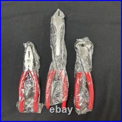 NEW MAC TOOLS 3-Piece Long/Short Pliers Set Cutters Dykes Curved reach Specialty