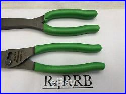NEW STYLE Snap-On Tools USA GREEN Soft Grip Slip Joint Pliers and Cutter Lot Set