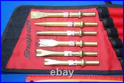 NEW Snap-On Tools 6 Piece Air Hammer Chisel, Cutter, Punch, Ripper, Breaker Set