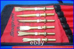 NEW Snap-On Tools 6 Piece Air Hammer Chisel, Cutter, Punch, Ripper, Breaker Set