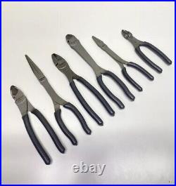 NEW Snap On Tools 6pc Essential Pliers / Cutters / Crimper Set Dark Titanium