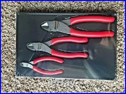 NEW Snap On Tools Set, Diagonal Cutter dykes, 3 pc RED PL803A