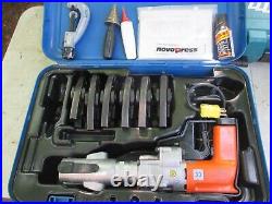 NOVOPRESS EFP2 PRESSING TOOL SET w 6 heads in case reamer, cutter, see pictures