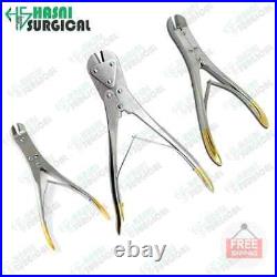 New 3-Piece's TC Pin Wire Cutter Set for Orthopedic Surgical Instruments