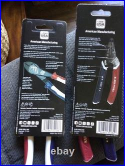 New Klein Tools USA 250th Anniversary Red White Cutters and Wire Strippers