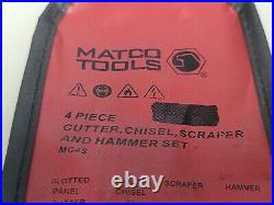 New Matco Tools #mc4s 4 Piece Cutter/chisel/scraper And Hammer Pneumatic Air Set