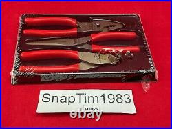 New Snap On Tools TPL307ACFO 3pc Combin. Slip-joint Pliers Cutters Needle Nose