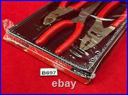 New Snap On Tools TPL307ACFO 3pc Combin. Slip-joint Pliers Cutters Needle Nose