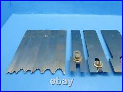 Nice set of 21 irons blades cutters for Stanley 45 wood plane with orig Wards box