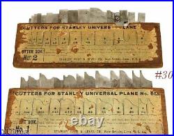 Nice shape boxed STANLEY TOOLS 55 IRONS CUTTERS 1 2 3 4 set