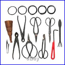 Nylon Case Carbon Steel Bonsai Tool Set with Cutter Spatula Roll Wires 10 Pcs